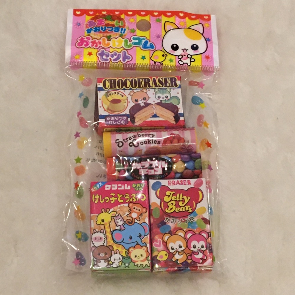 Assorted Snacks Rubber Erasers